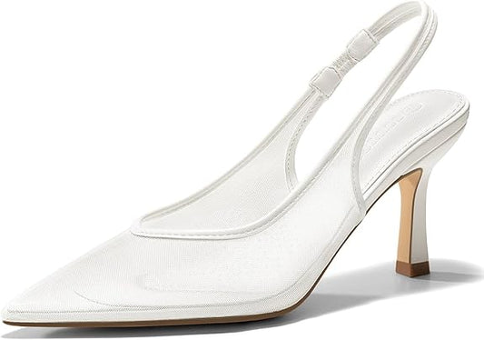Elegant Slingback Kitten Heels