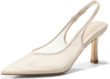 Elegant Slingback Kitten Heels