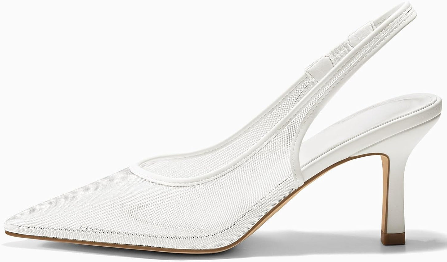 Elegant Slingback Kitten Heels