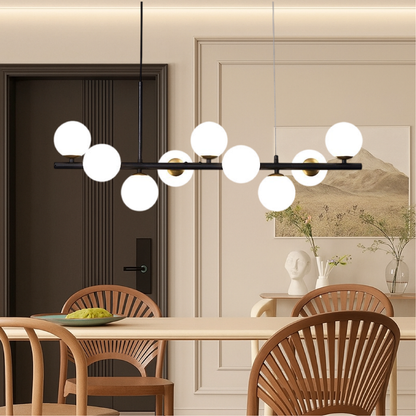 Lustre Suspendu Noir pour Salle à Manger Élégante