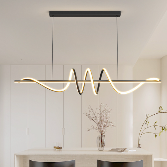 Lustre suspendu à LED avec guirlande lumineuse élégante