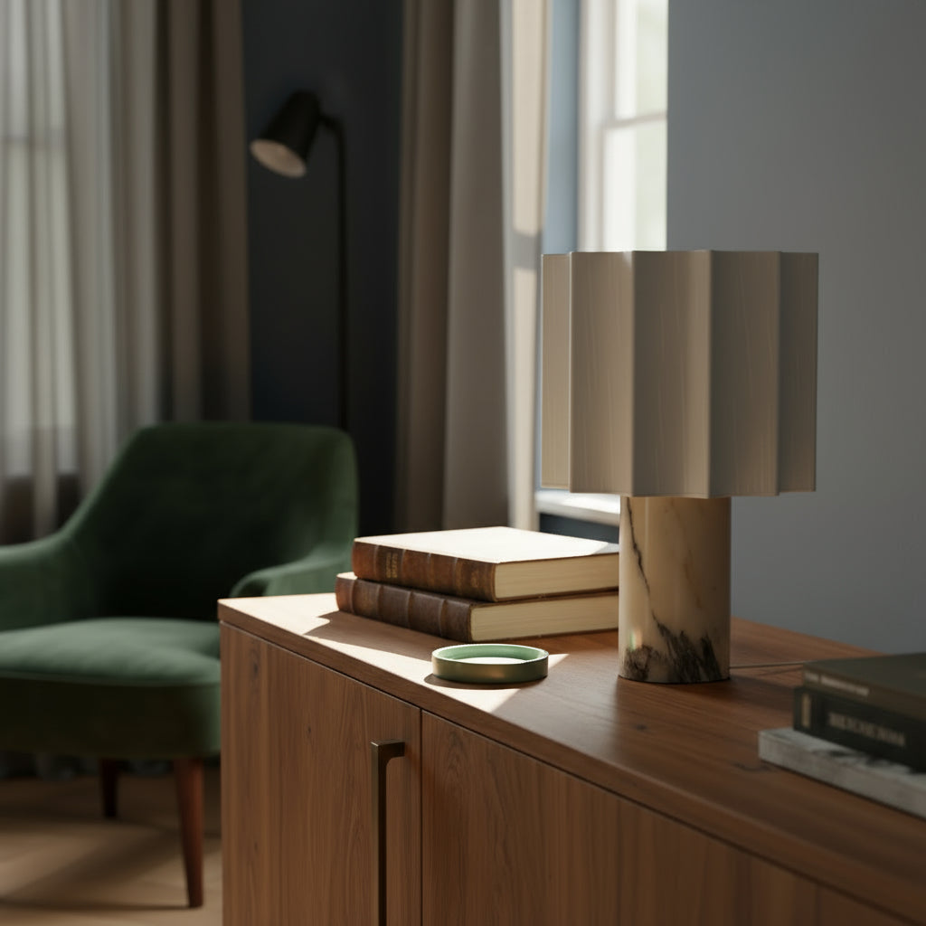 Lámpara de Mesa de Mármol Mirna con Diseño Elegante