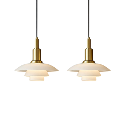 Two- or Three-Head Danish Designer Pendant Light