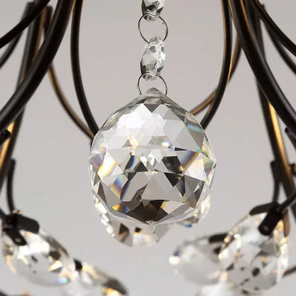 Lustre de plafond en cristal de luxe