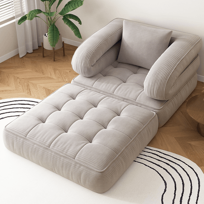 Sofá cama convertible — No requiere montaje, espuma de alta densidad, tejido suave y agradable para la piel | 6 en 1: asientos versátiles para espacios pequeños: cine, descanso, oficina, sillón reclinable y ocio
