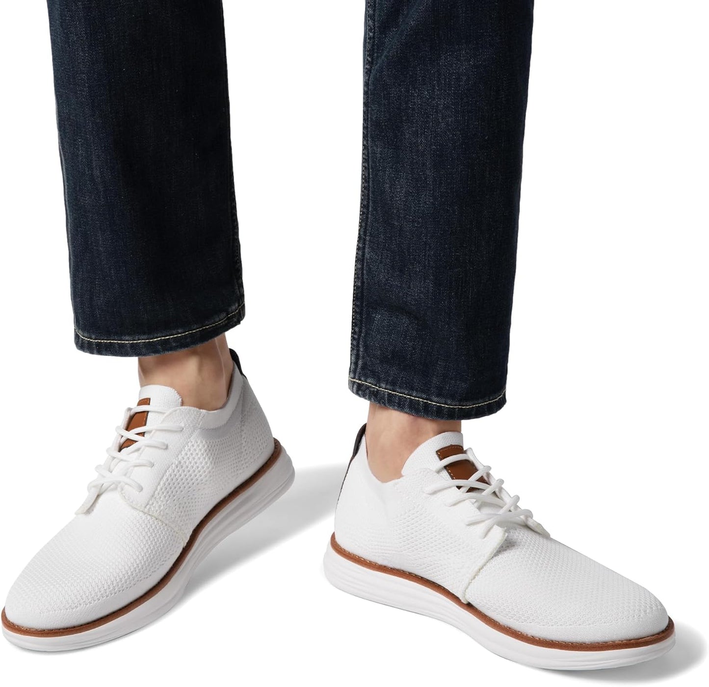 Bruno Marc Men's KnitFlex Breeze Mesh Sneakers Oxfords Lace-Up Lightweight Casual Walking Shoes