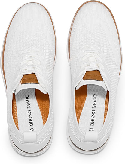 Bruno Marc Men's KnitFlex Breeze Mesh Sneakers Oxfords Lace-Up Lightweight Casual Walking Shoes