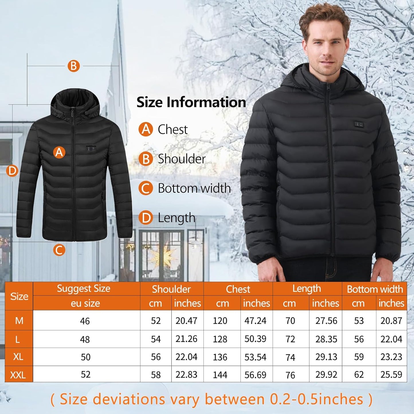 USB Heated Winter Jacket
