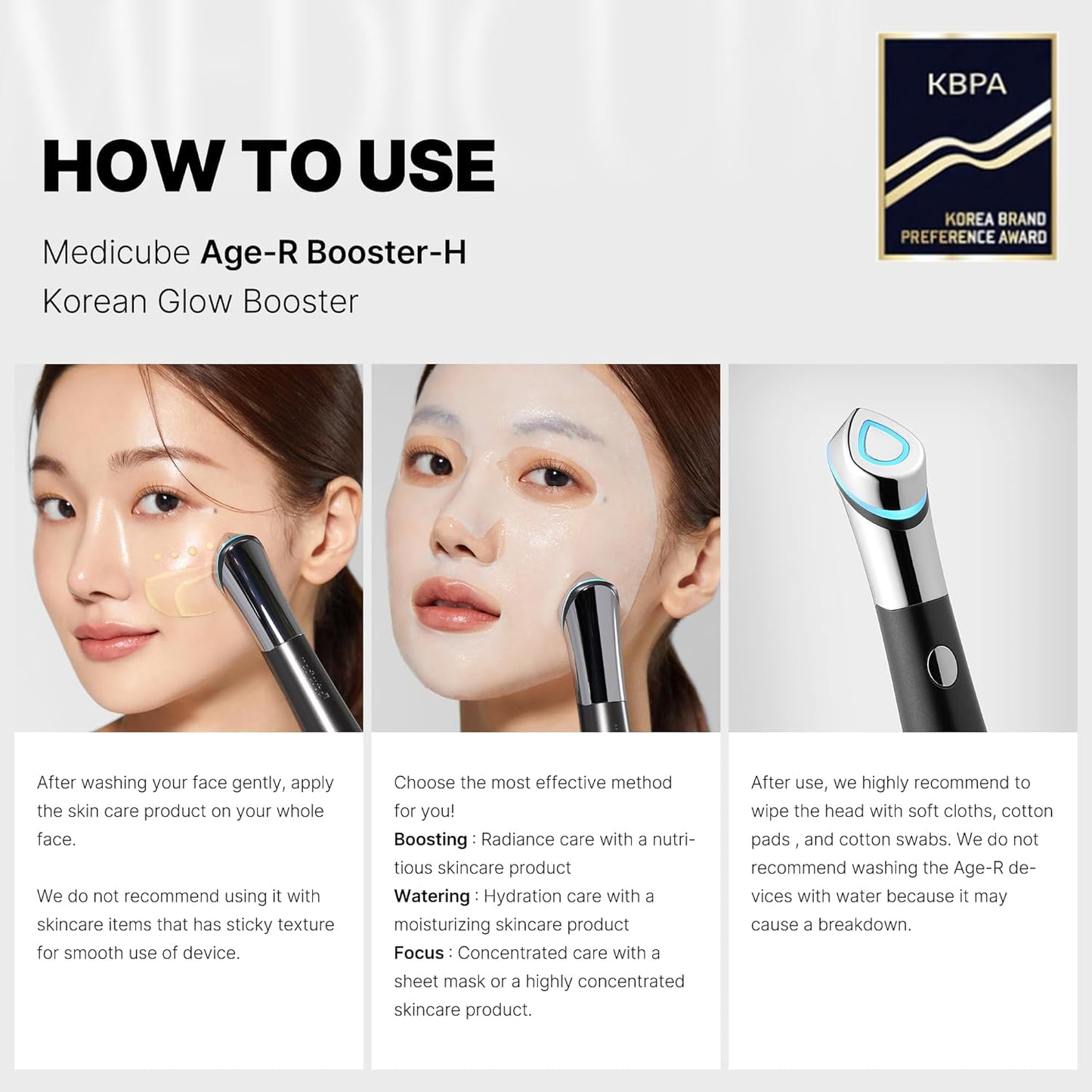 Medicube Age-R Booster Pro | 6-in-1 Real Glass Glow Device | Looking Glass Skin with Enhanced Absorption, Radiance, Elasticity,Pore Care | LED Anti-Wrinkle Device | Korean Skin Care