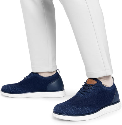 Bruno Marc Men's KnitFlex Breeze Mesh Sneakers Oxfords Lace-Up Lightweight Casual Walking Shoes