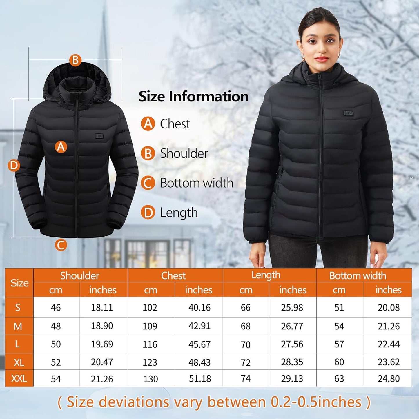 USB Heated Winter Jacket
