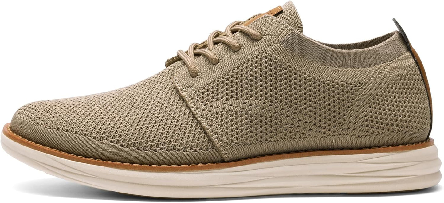 Bruno Marc Men's KnitFlex Breeze Mesh Sneakers Oxfords Lace-Up Lightweight Casual Walking Shoes