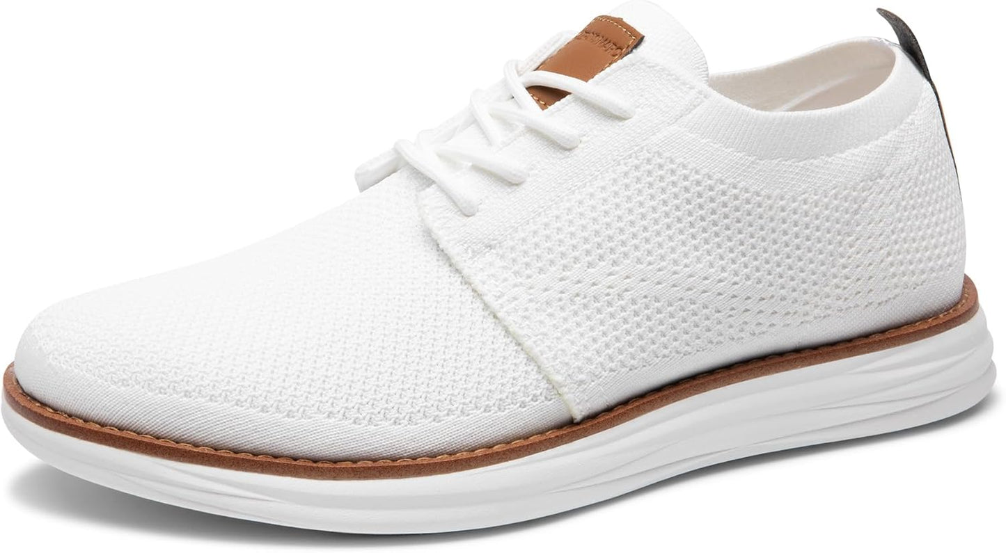 Bruno Marc Men's KnitFlex Breeze Mesh Sneakers Oxfords Lace-Up Lightweight Casual Walking Shoes