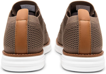 Bruno Marc Men's KnitFlex Breeze Mesh Sneakers Oxfords Lace-Up Lightweight Casual Walking Shoes