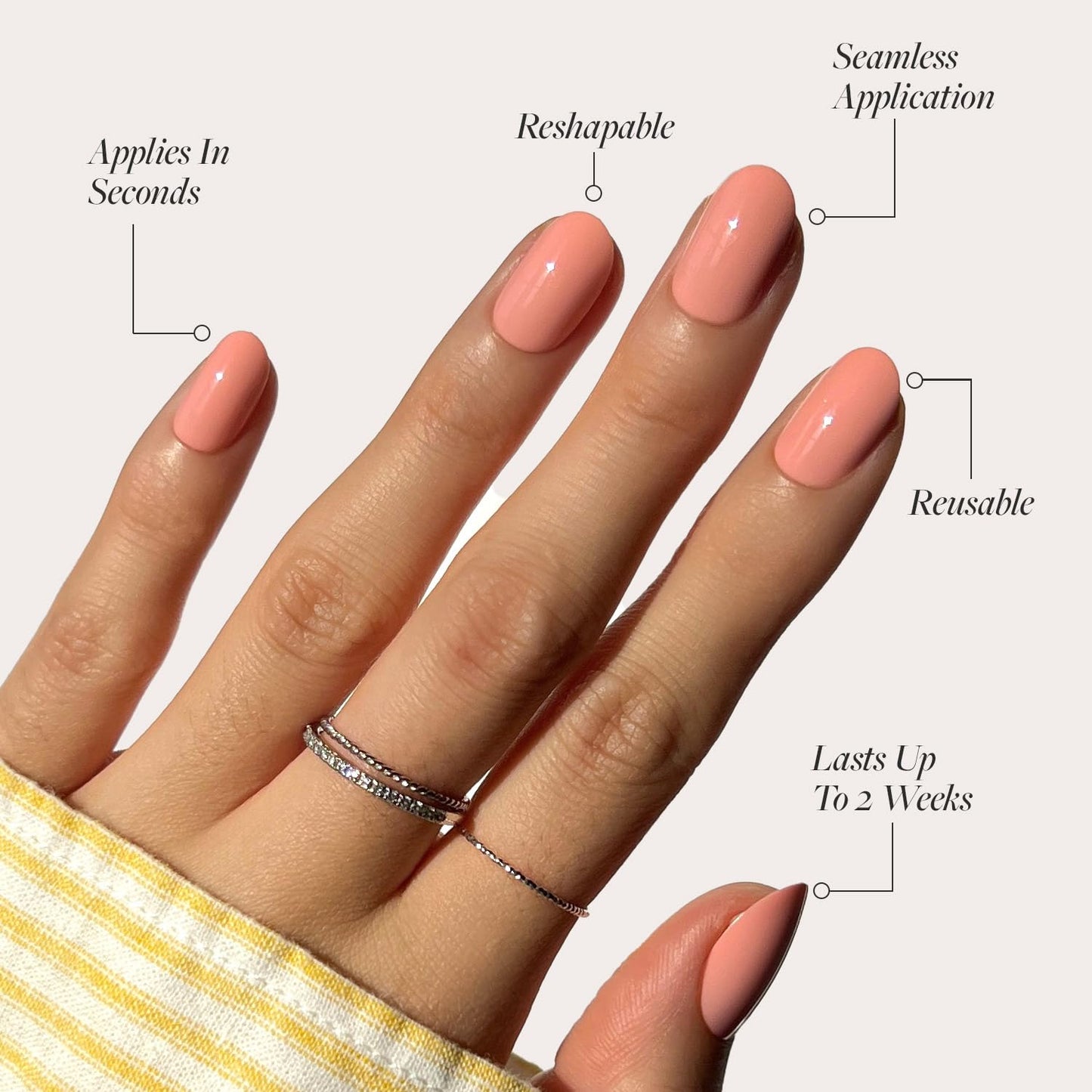 Glamnetic Press On Nails - Pistachio Crème | Short Almond Mint Blue French Tips with a Glossy Finish, Fake Nails, Reusable | 15 Sizes - 30 Nail Kit with Glue