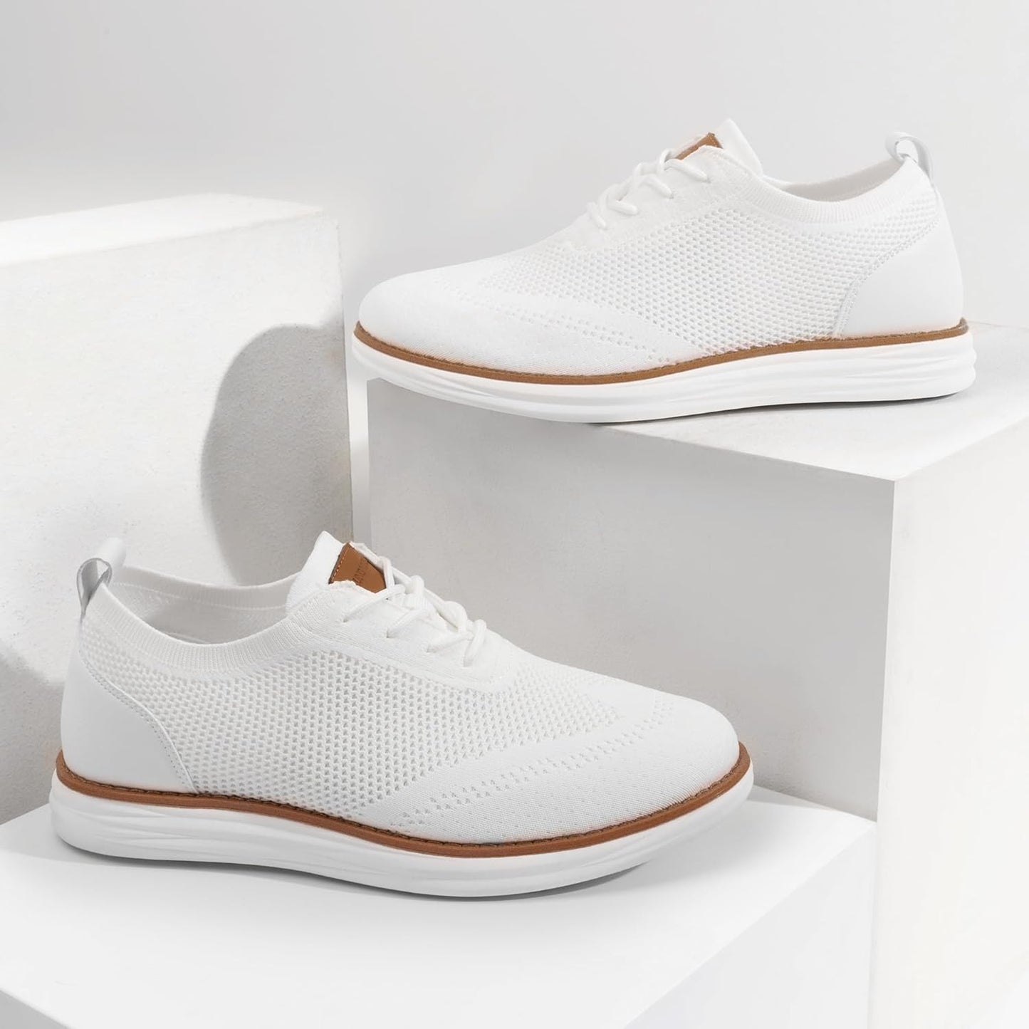 Bruno Marc Men's KnitFlex Breeze Mesh Sneakers Oxfords Lace-Up Lightweight Casual Walking Shoes