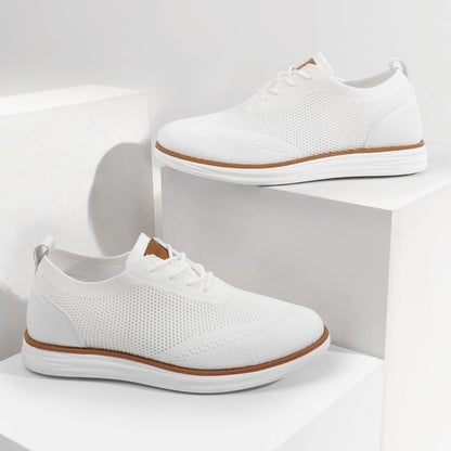 Bruno Marc Men's KnitFlex Breeze Mesh Sneakers Oxfords Lace-Up Lightweight Casual Walking Shoes