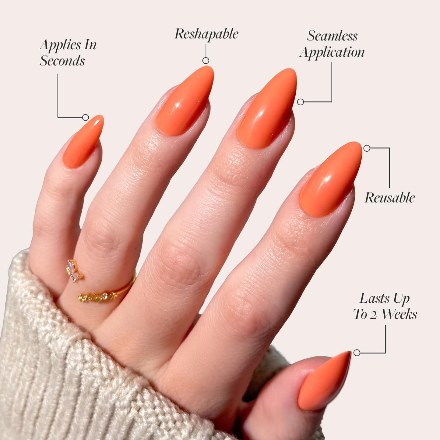 Glamnetic Press On Nails - Pistachio Crème | Short Almond Mint Blue French Tips with a Glossy Finish, Fake Nails, Reusable | 15 Sizes - 30 Nail Kit with Glue