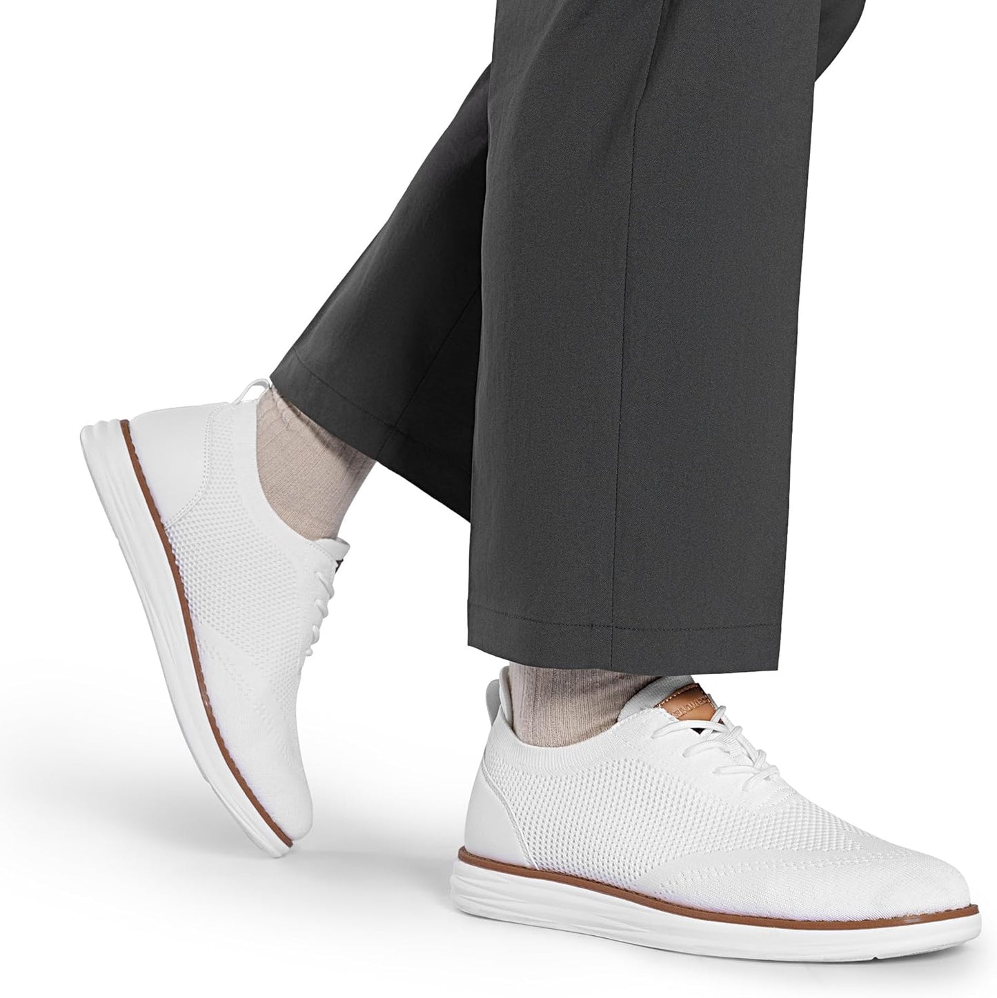 Bruno Marc Men's KnitFlex Breeze Mesh Sneakers Oxfords Lace-Up Lightweight Casual Walking Shoes