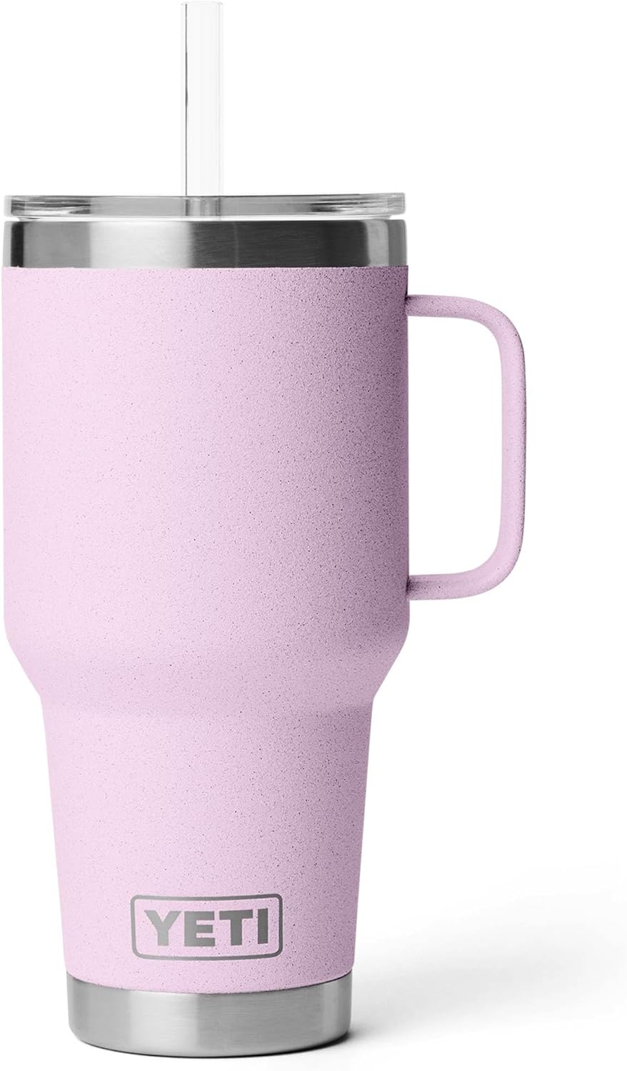 YETI Rambler 42 oz Tumbler with Handle and Straw Lid, Travel Mug Water Tumbler, Vacuum Insulated Cup with Handle, Stainless Steel, Key Lime