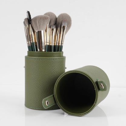 18-Piece Makeup Brush Set with Holder Case – Complete Professional Brush Collection for Flawless Makeup Application in Red -Soft Bristles (Red)