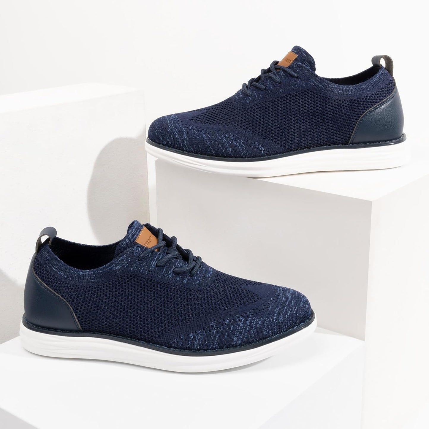 Bruno Marc Men's KnitFlex Breeze Mesh Sneakers Oxfords Lace-Up Lightweight Casual Walking Shoes