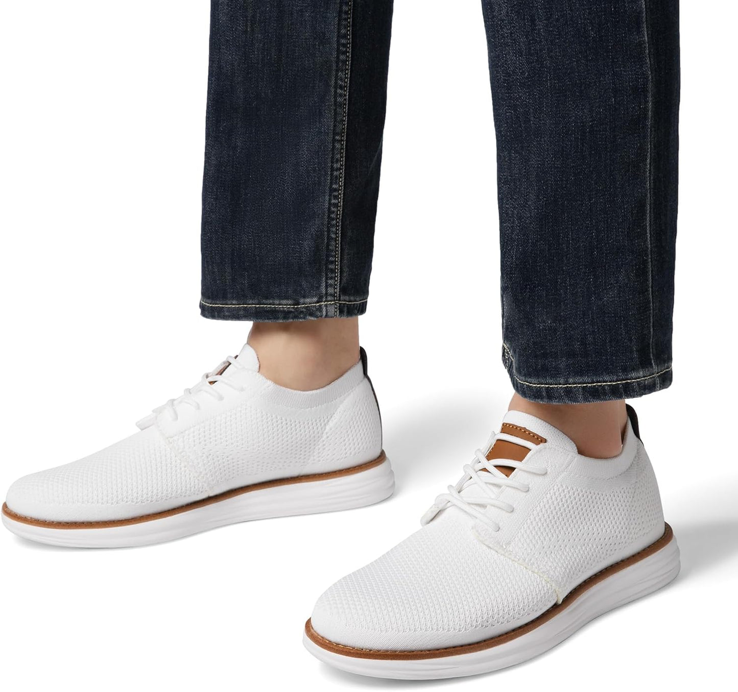 Bruno Marc Men's KnitFlex Breeze Mesh Sneakers Oxfords Lace-Up Lightweight Casual Walking Shoes