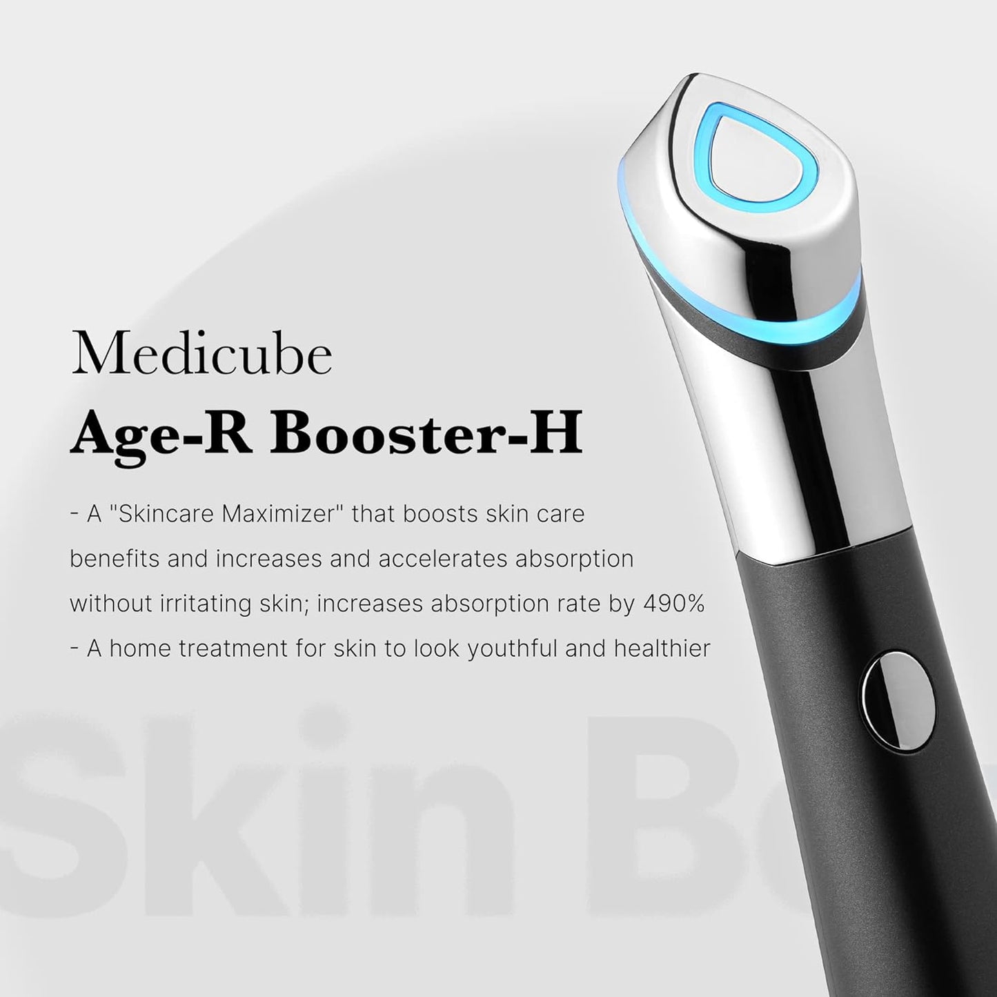 Medicube Age-R Booster Pro | 6-in-1 Real Glass Glow Device | Looking Glass Skin with Enhanced Absorption, Radiance, Elasticity,Pore Care | LED Anti-Wrinkle Device | Korean Skin Care