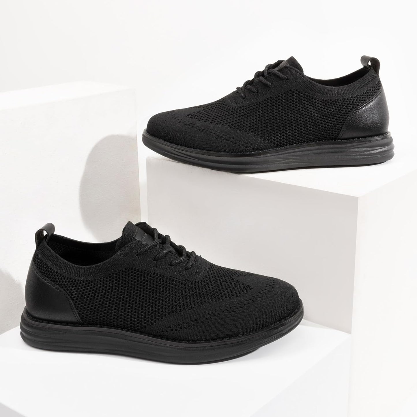Bruno Marc Men's KnitFlex Breeze Mesh Sneakers Oxfords Lace-Up Lightweight Casual Walking Shoes