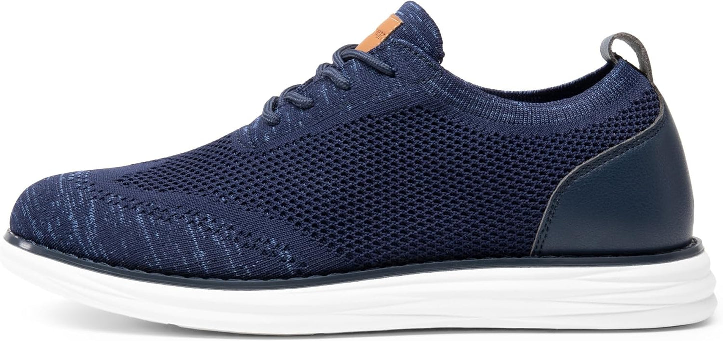 Bruno Marc Men's KnitFlex Breeze Mesh Sneakers Oxfords Lace-Up Lightweight Casual Walking Shoes