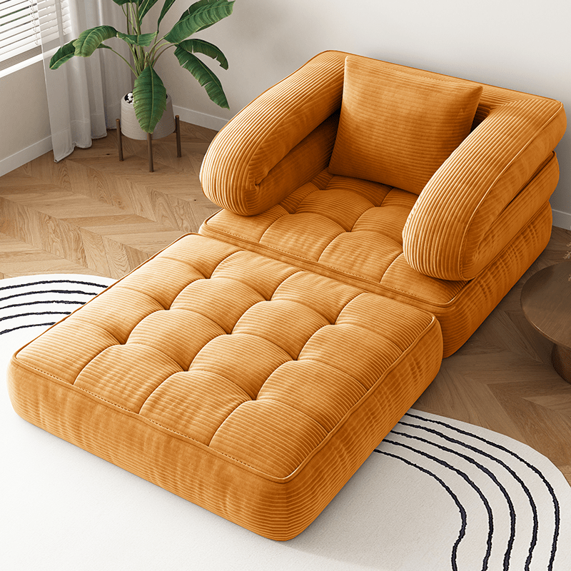 Sofá cama convertible — No requiere montaje, espuma de alta densidad, tejido suave y agradable para la piel | 6 en 1: asientos versátiles para espacios pequeños: cine, descanso, oficina, sillón reclinable y ocio