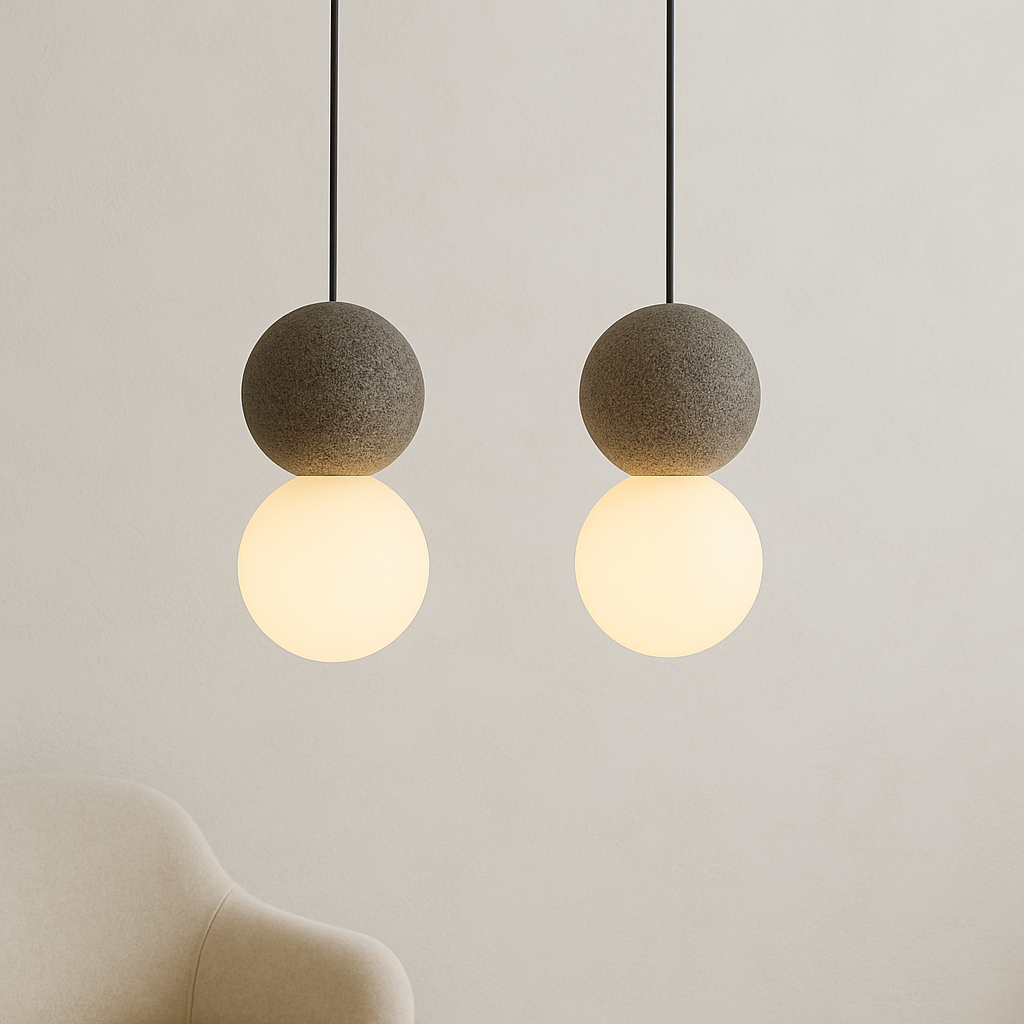 Lustre pendentif en obsidienne élégant et sophistiqué