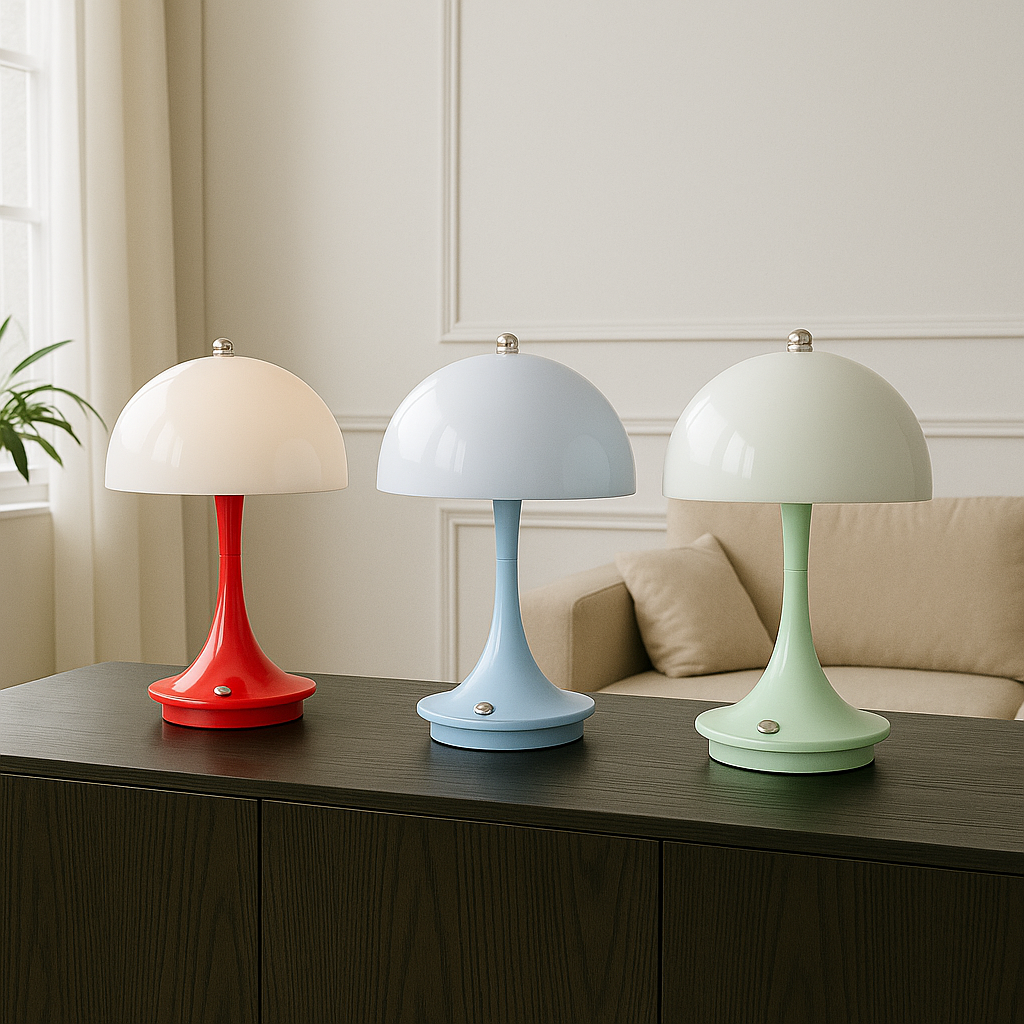 Lampada da tavolo a forma di fungo elegante e originale