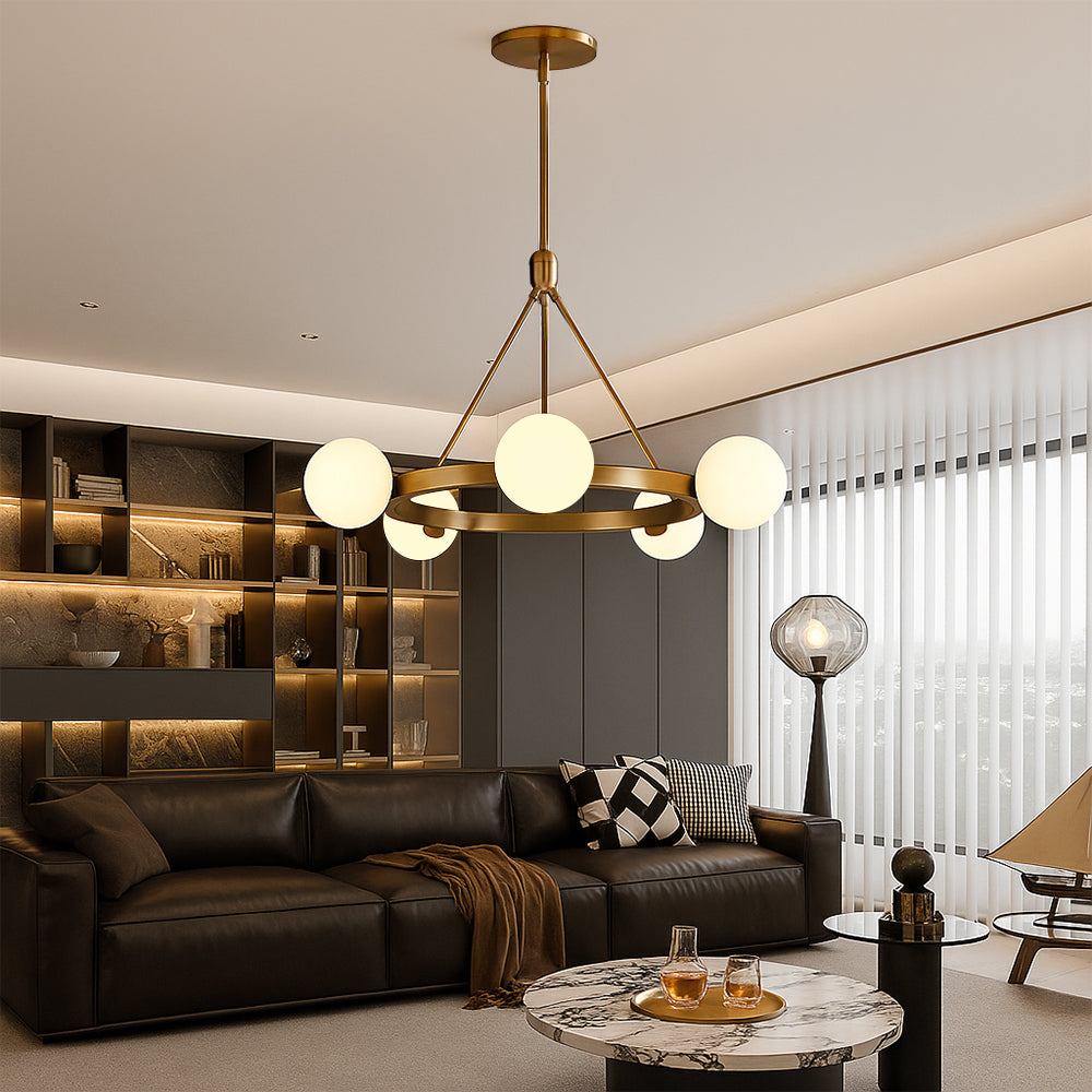 Uskas Nordic 5-Head Chandelier - Modern Elegant Lighting for Your Home