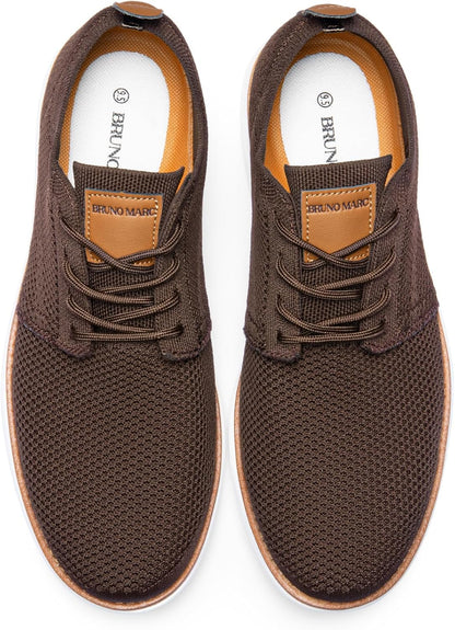 Bruno Marc Men's KnitFlex Breeze Mesh Sneakers Oxfords Lace-Up Lightweight Casual Walking Shoes