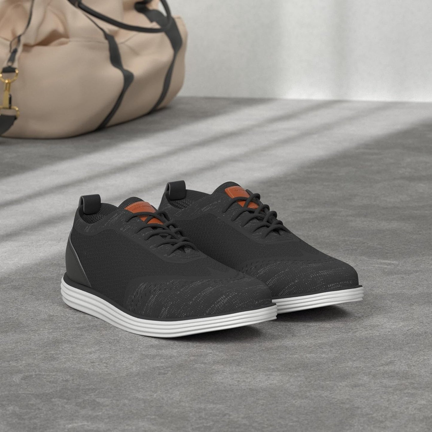 Bruno Marc Men's KnitFlex Breeze Mesh Sneakers Oxfords Lace-Up Lightweight Casual Walking Shoes