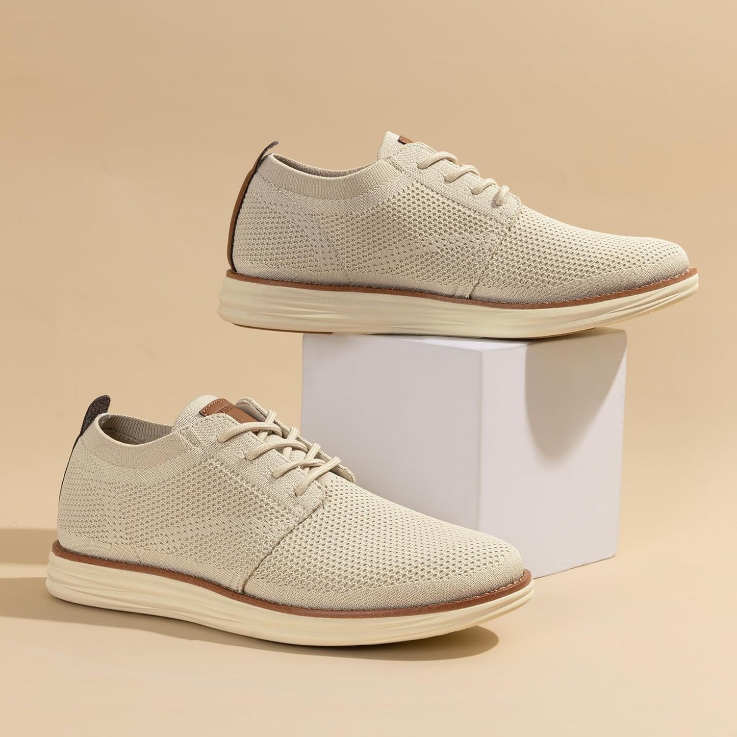 Bruno Marc Men's KnitFlex Breeze Mesh Sneakers Oxfords Lace-Up Lightweight Casual Walking Shoes