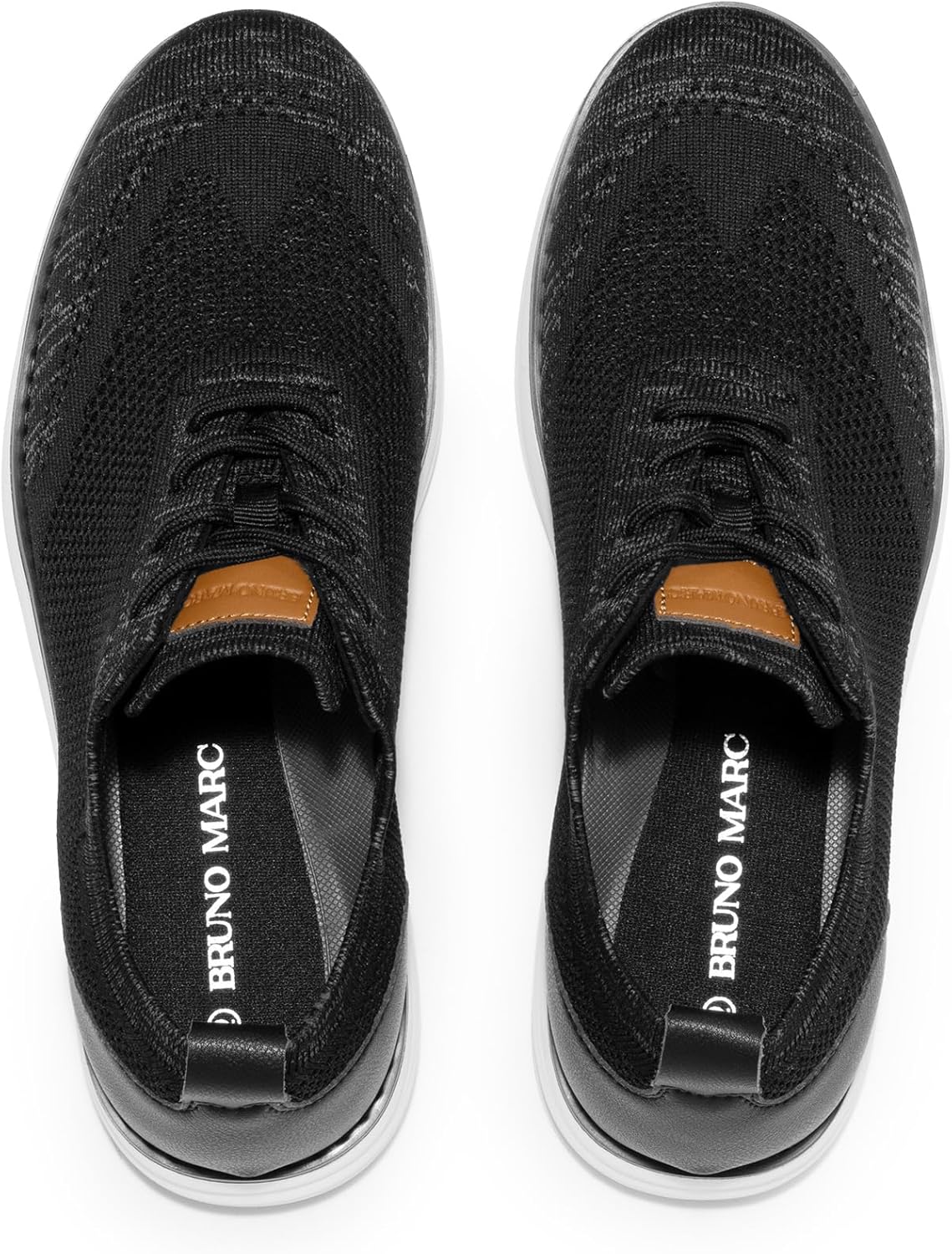 Bruno Marc Men's KnitFlex Breeze Mesh Sneakers Oxfords Lace-Up Lightweight Casual Walking Shoes