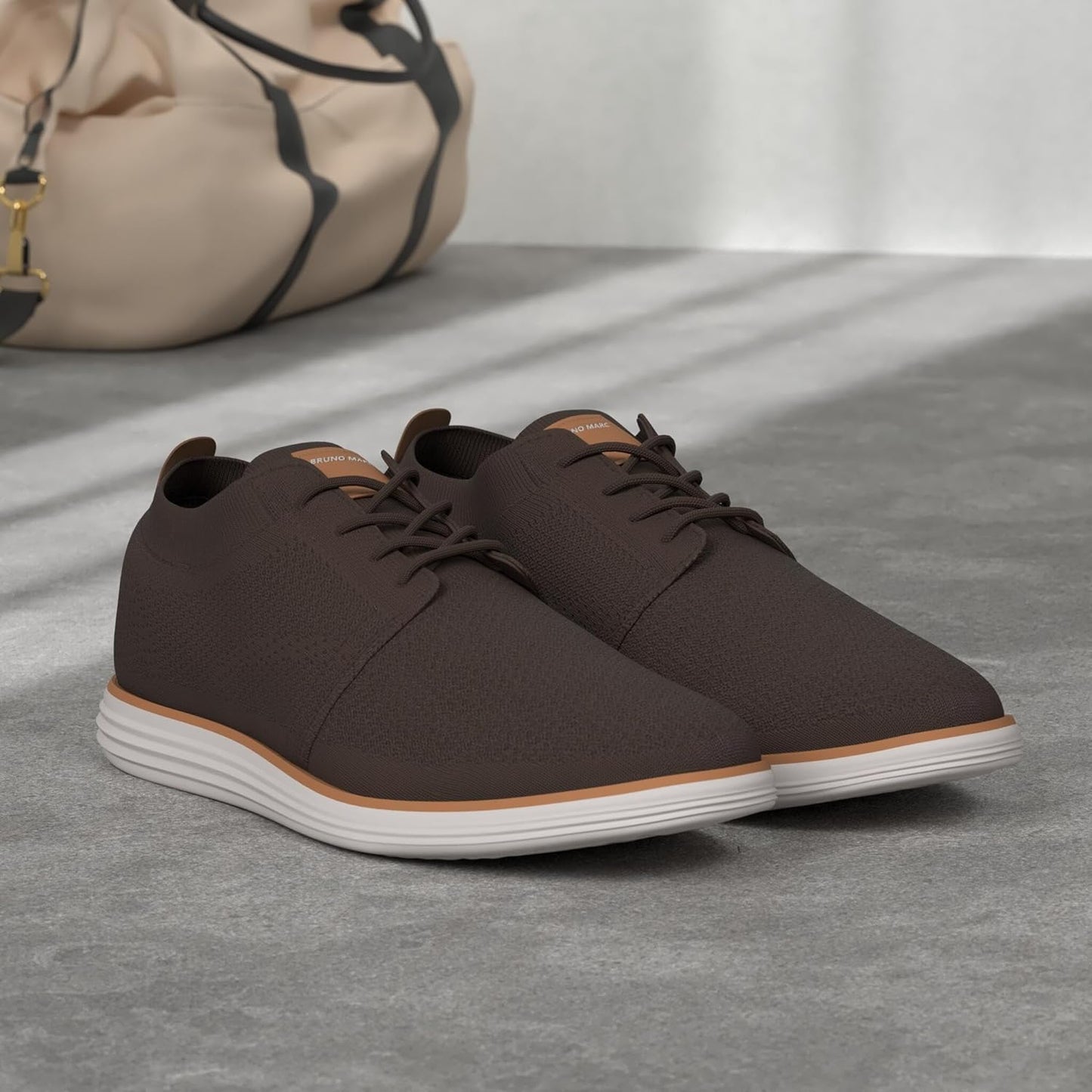 Bruno Marc Men's KnitFlex Breeze Mesh Sneakers Oxfords Lace-Up Lightweight Casual Walking Shoes
