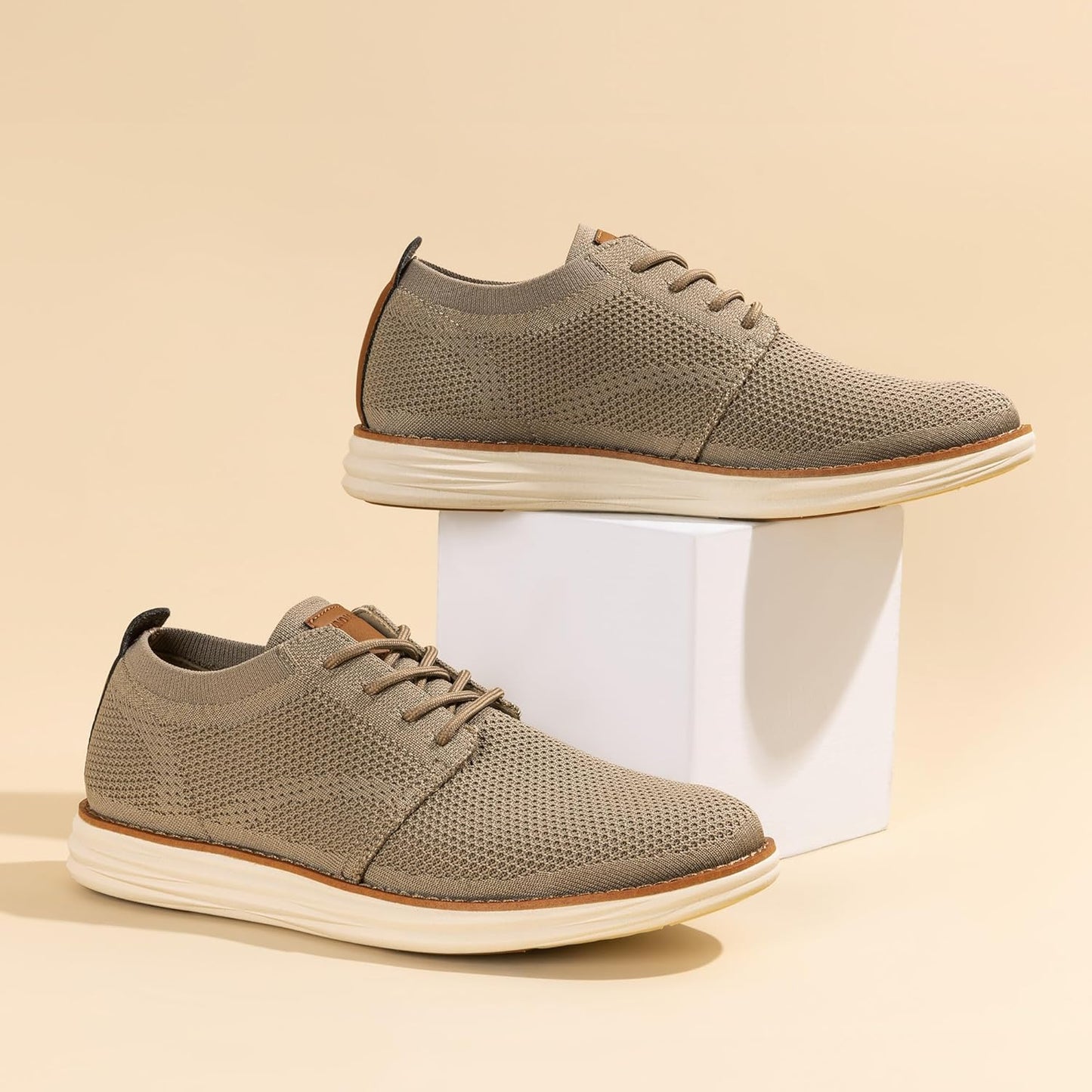 Bruno Marc Men's KnitFlex Breeze Mesh Sneakers Oxfords Lace-Up Lightweight Casual Walking Shoes