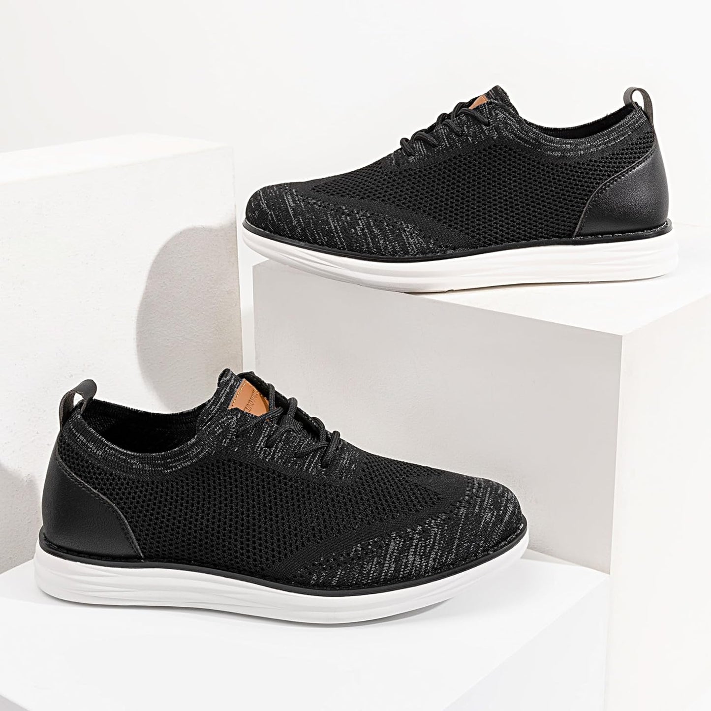 Bruno Marc Men's KnitFlex Breeze Mesh Sneakers Oxfords Lace-Up Lightweight Casual Walking Shoes