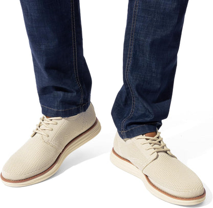 Bruno Marc Men's KnitFlex Breeze Mesh Sneakers Oxfords Lace-Up Lightweight Casual Walking Shoes