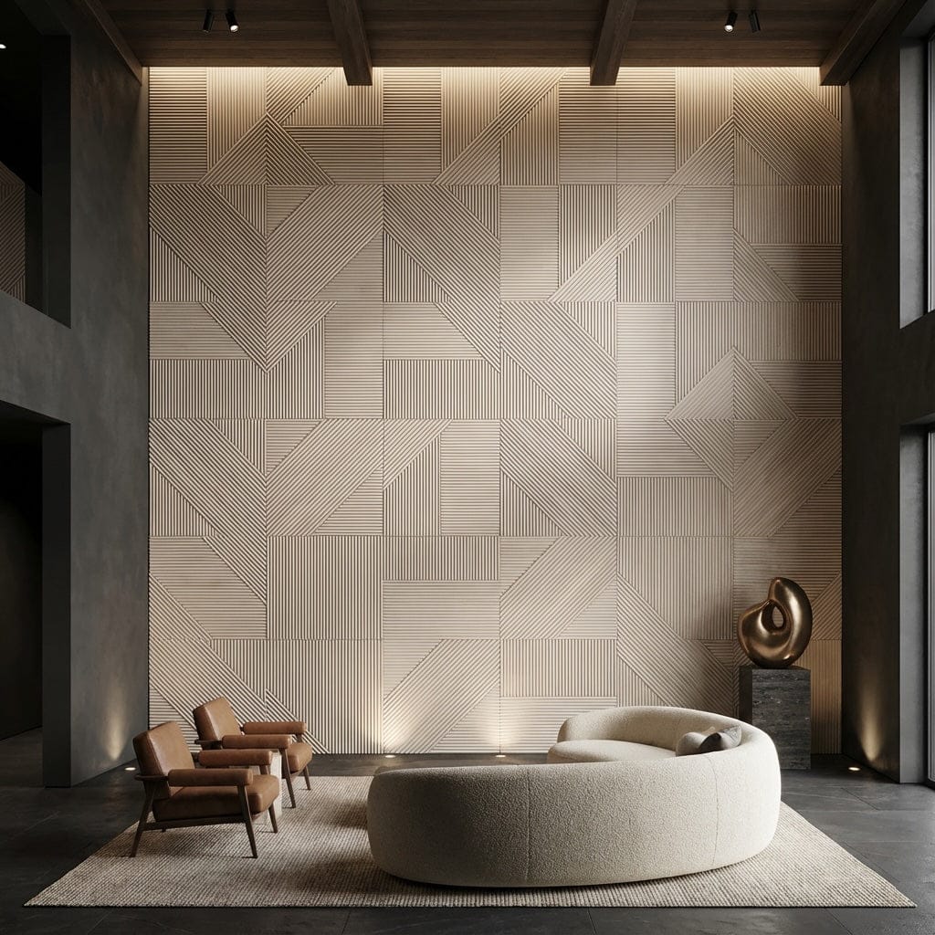 Euclid Wooden Wall Panel — Modern Geometric Accent for Your Walls