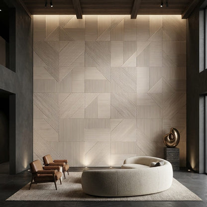 Euclid Wooden Wall Panel — Modern Geometric Accent for Your Walls
