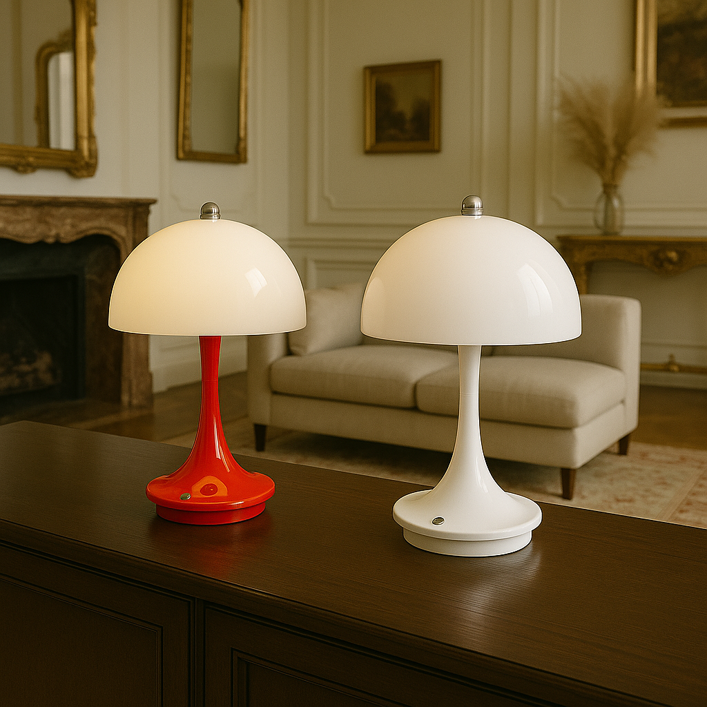 Lampa stołowa z motywem grzyba - elegancki dodatek do wnętrza