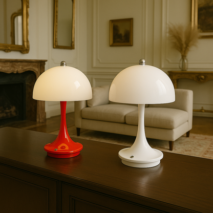 Lampa stołowa z motywem grzyba - elegancki dodatek do wnętrza