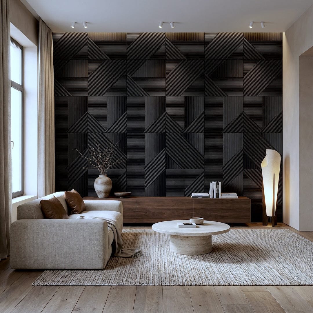 Euclid Wooden Wall Panel — Modern Geometric Accent for Your Walls