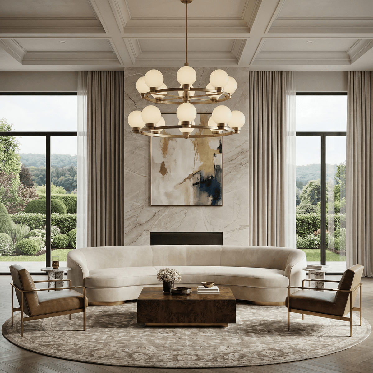 Halo Strata Two-Tier Chandelier