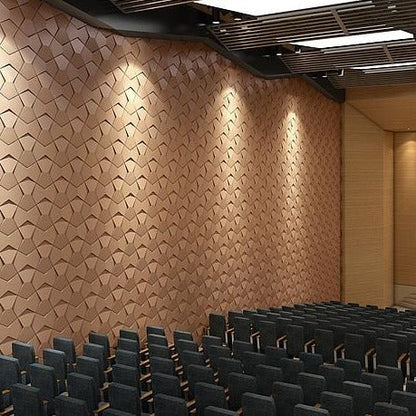 Bowtie Geometric 3D Leather Wall Panel