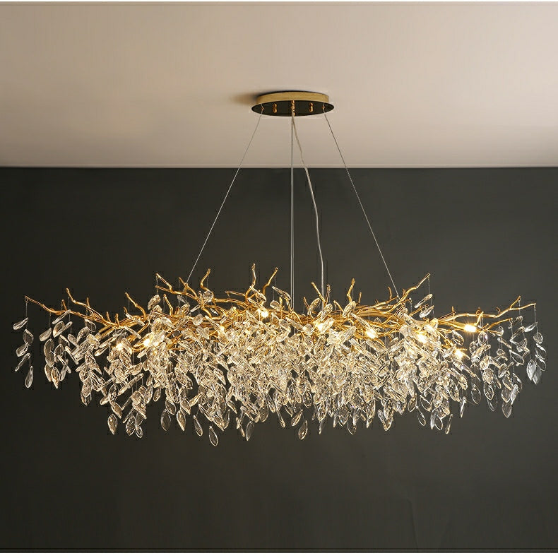 Lustre en verre au style français élégant
